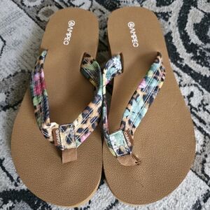 Sexy floral leopard sandals